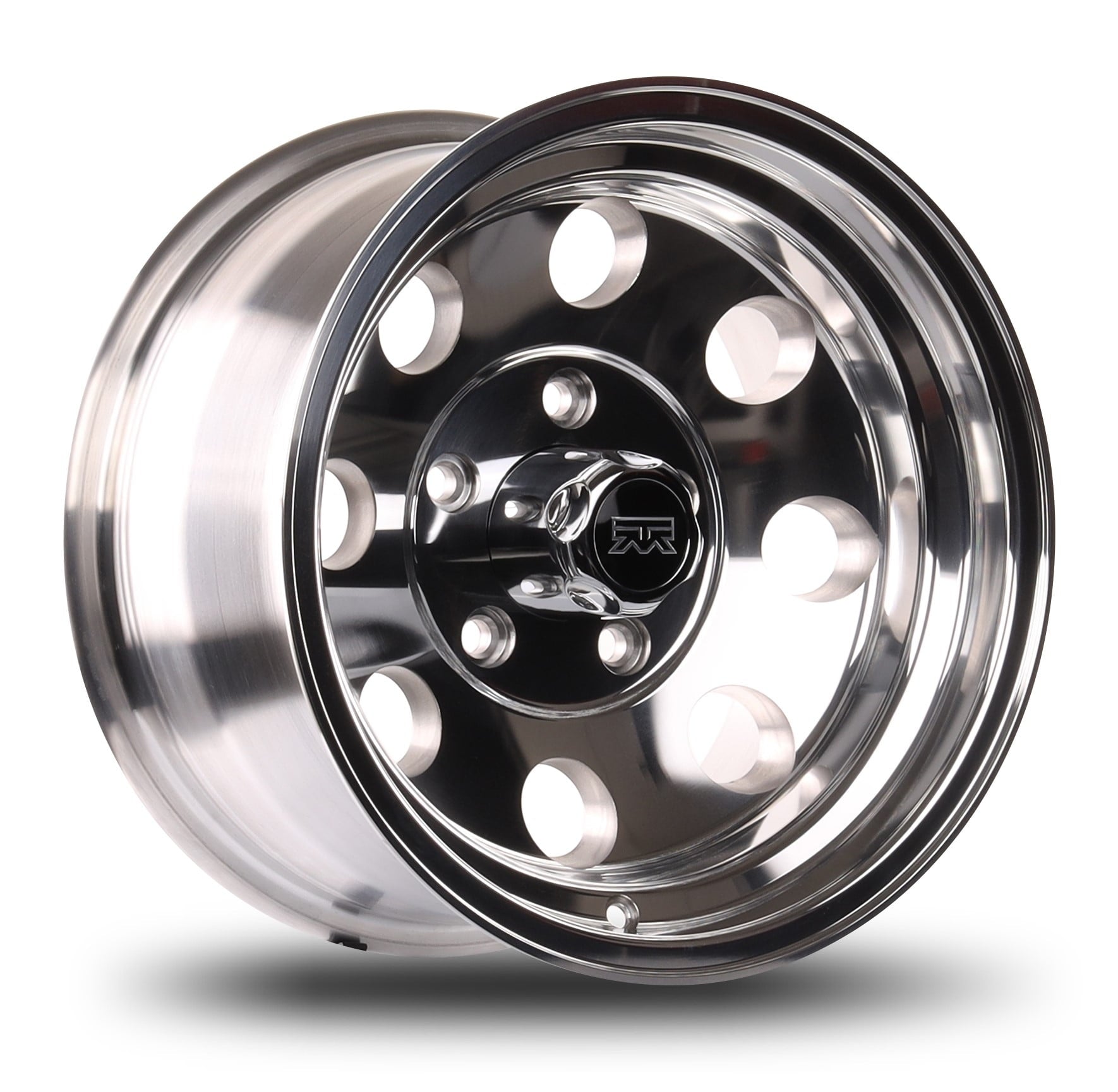 15x8 Mudder Trucker MT614 Diesel Polished 5x127 5x5 ET-19 wheel rim