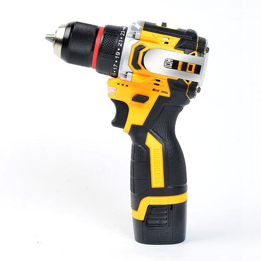 16.8V Brushless Power Drill Cordless, Electric Drill Set with 2 1500mAh Batteries, 2 Variable Speed, 23+1 Torque Setting