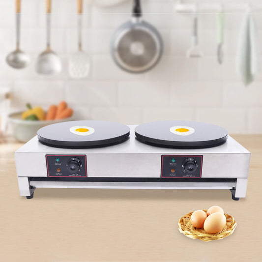 16 Inch Electric Crepe Maker Commercial Pancakes Maker Double Burner Griddle new
