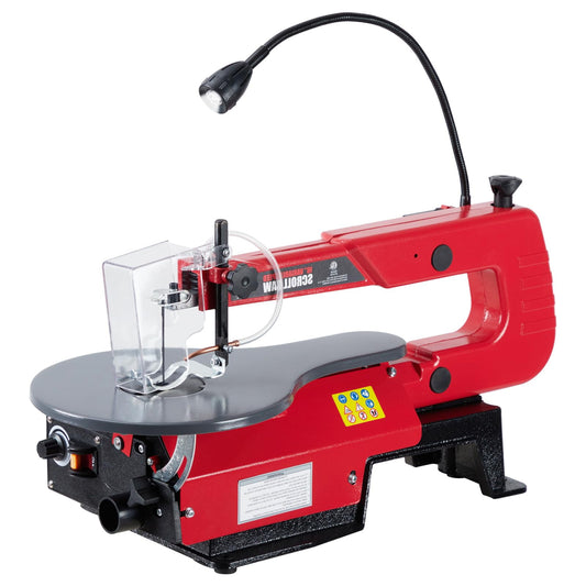 16-Inch Variable Speed Scroll Saw With Extra-Large Adjustable Tilting Work Table - Perfect for Woodworking