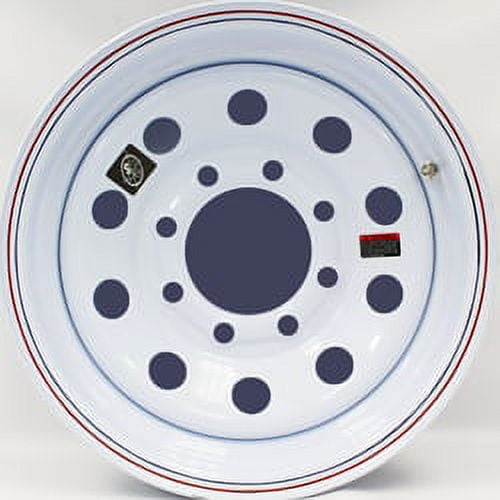 16" x 6" White Modular Trailer Wheel 8-6.5" Bolt Circle