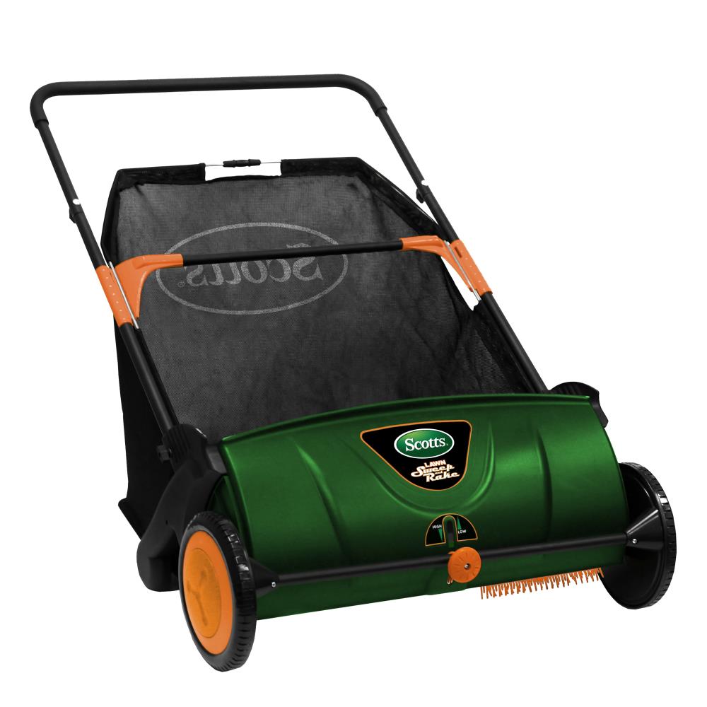 Scotts 26-Inch Walk Behind Push Lawn Sweeper - Leaf &amp; Grass Clipping Sweeper - Easy to Use &amp; Sturdy - Ideal for Lawn, Patio, Yard, Sidewalk, Driveway LSW70026S