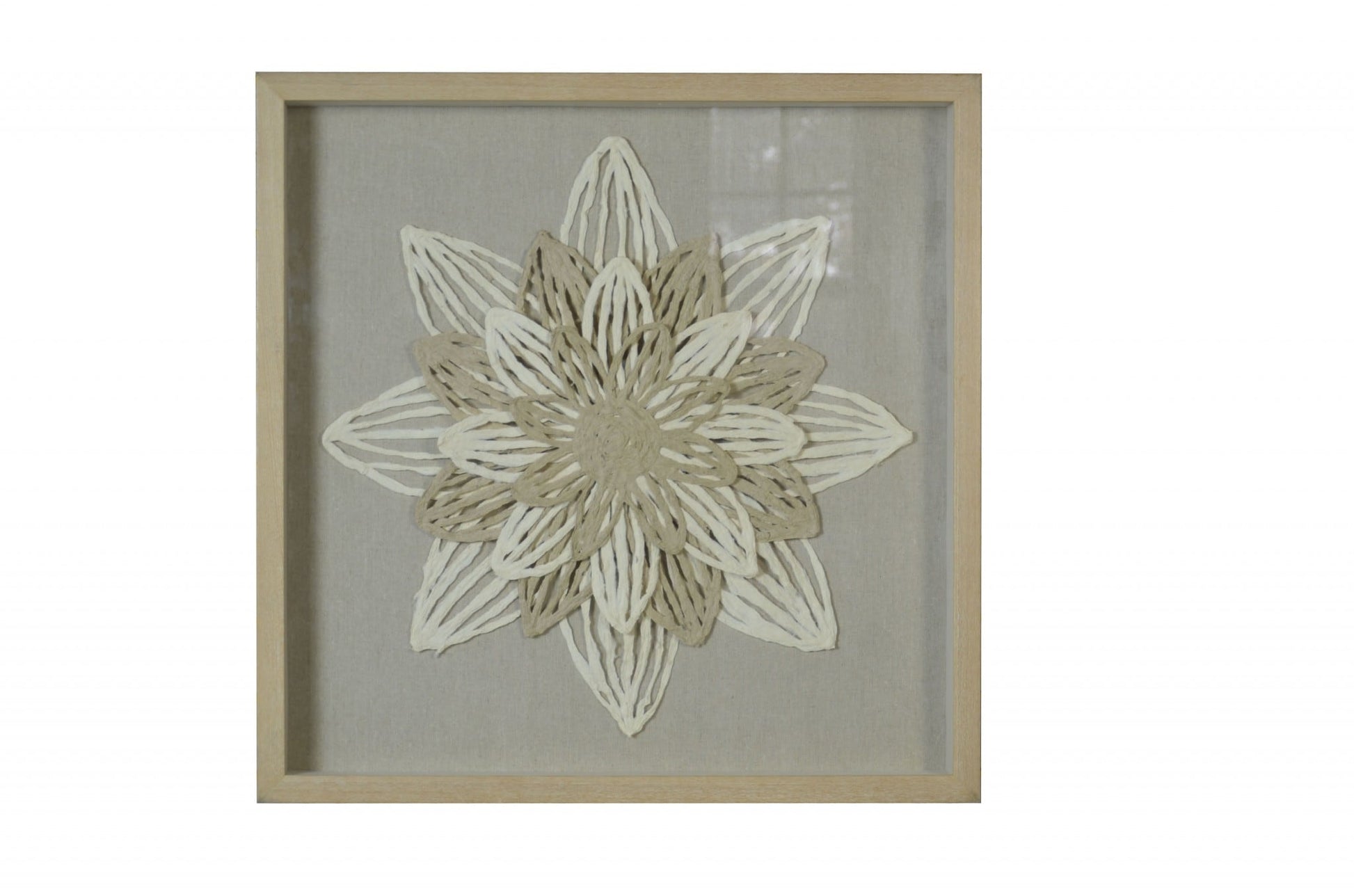 HomeRoots Brown Wood Framed 28-Inches H x 15-Inches W Floral Wood Shadow box