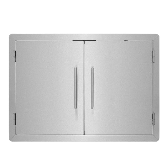 AdirHome Single Face Outdoor BBQ Grill Double Access Door Panel Built-In Grill Cabinet Double Doors 302-30-SF