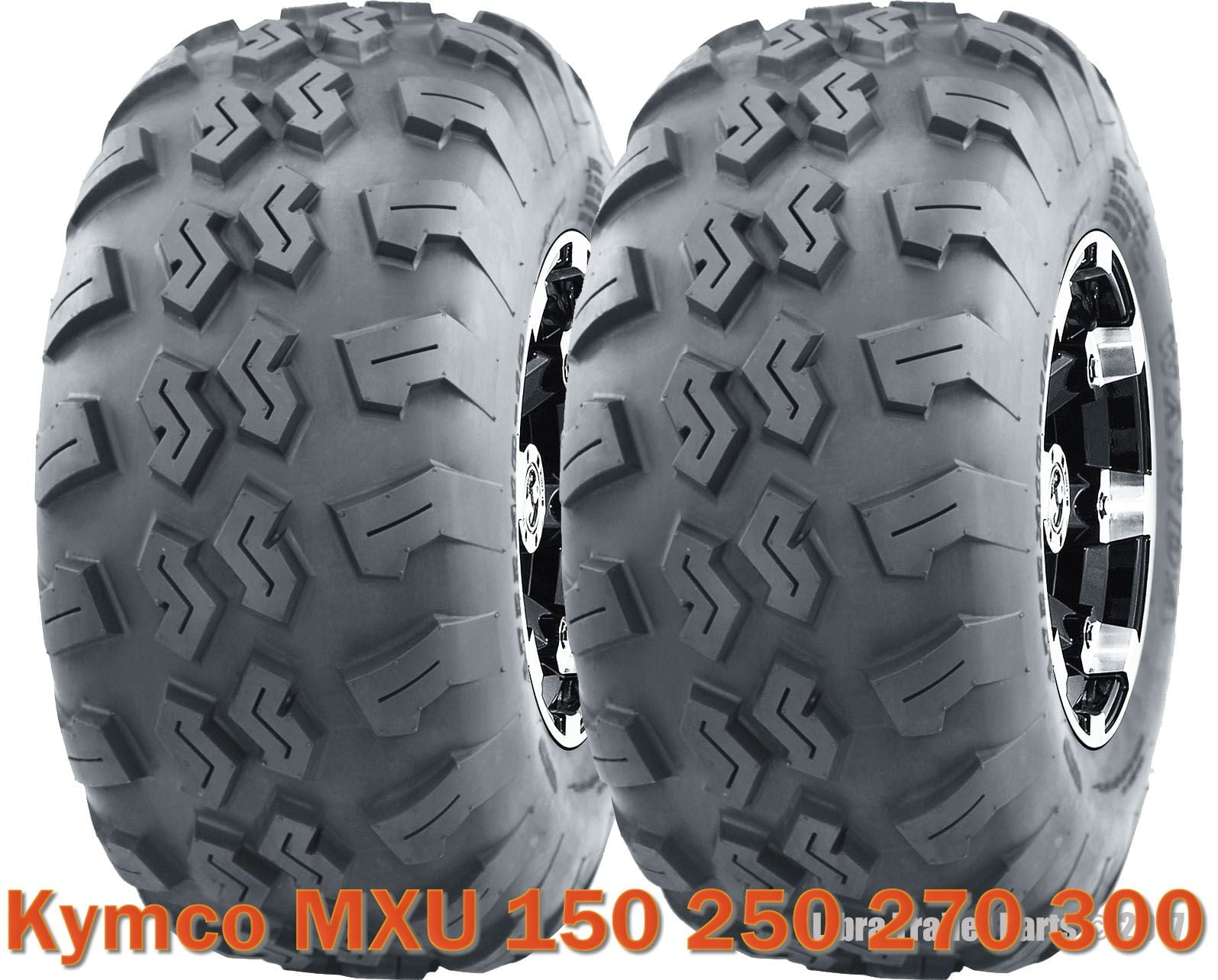 (2) 22x7-10 22x7x10 ATV front tires set Kymco MXU 150 250 270 300