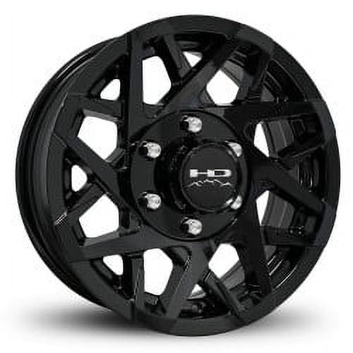16x6 HD Trailer Wheels Canyon Trailer Black Wheel 6x5.5 (0mm)