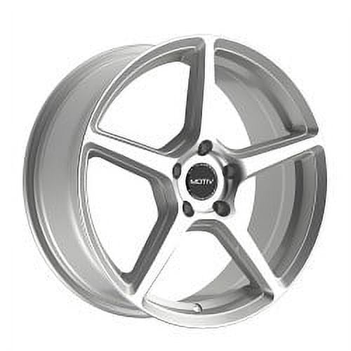 16x7.5 Motiv 433MS Blade Gloss Silver Machined Wheel 5x120 (40mm)