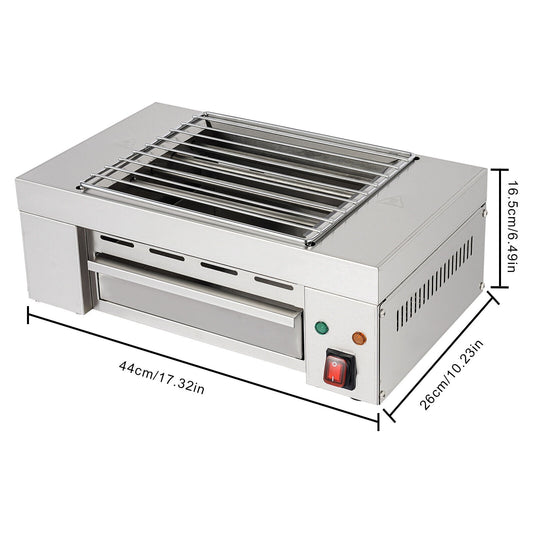 17" 1500W Commercial Electric Countertop Griddle Flat Top Grill BBQ Hot Plate