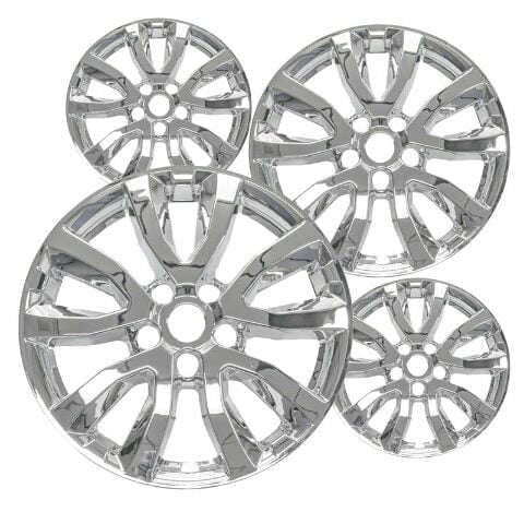 17" Chrome ABS Wheel Skins Set Compatible with 2017-2020 Nissan Rogue S, SV, SL, 2017-2019 Rogue SL Hybrid, SV Hybrid & Impostors for 62749, 62746 Wheel Series