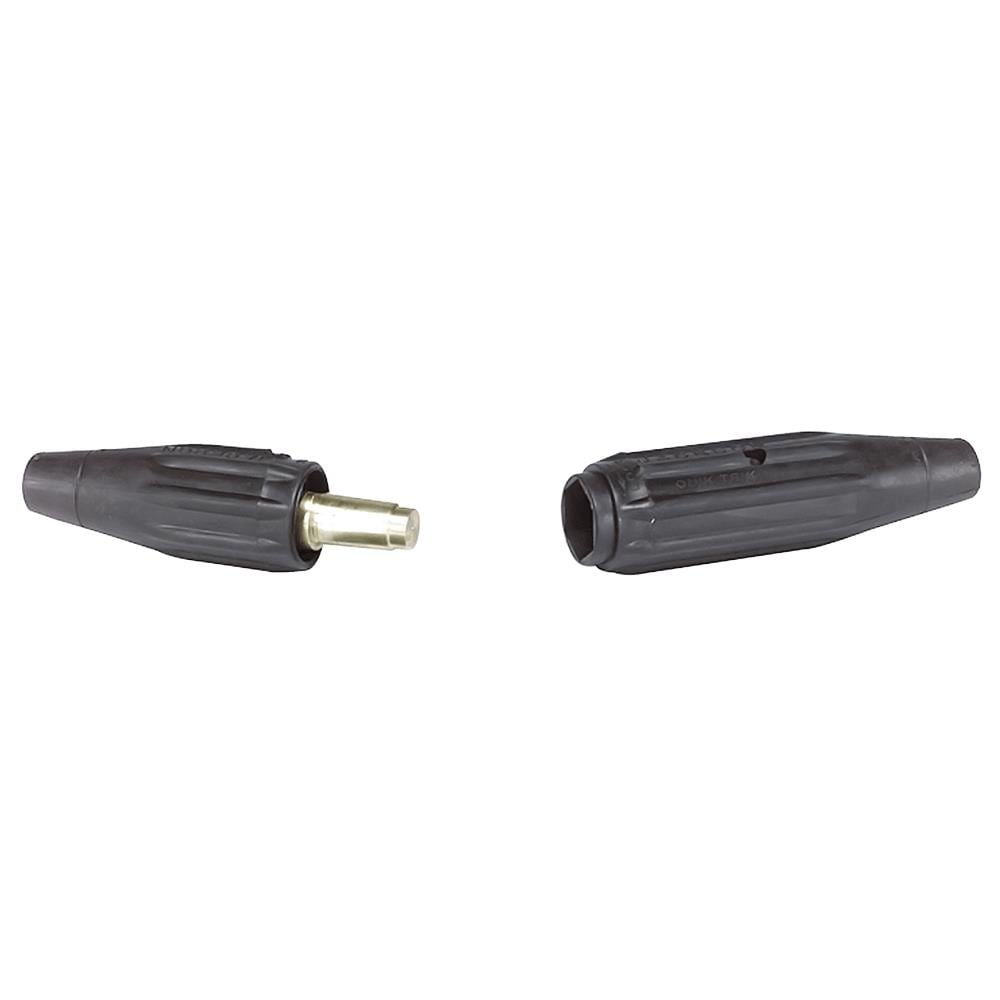 Jackson Safety Welding Plug Connectors, 6-Pack Male/Female Cable Connectors, Black, Camlock Design, High-Conductivity Connection 14734