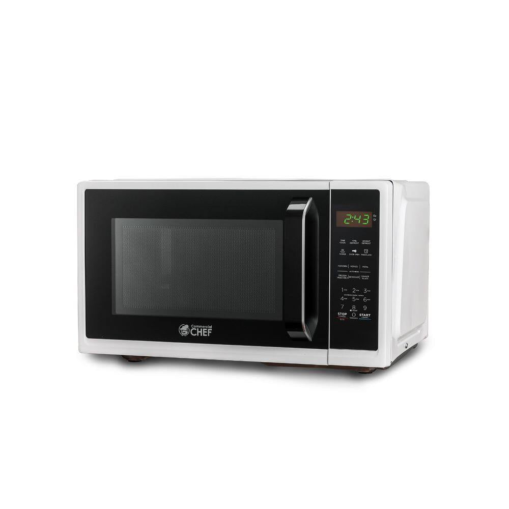 18.9 in. W 0.9 cu. ft. 900-Watt Countertop Microwave Oven in White