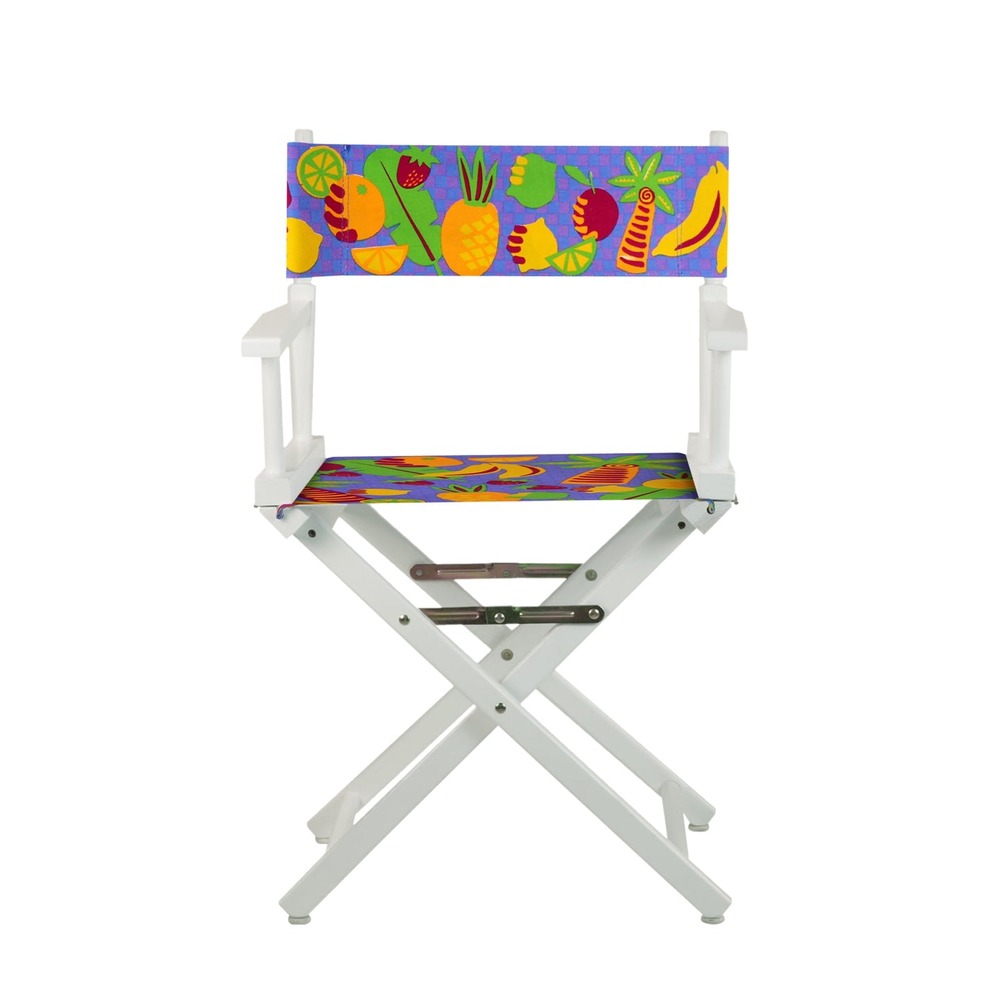 18" Director's Chair White Frame-Calypso Fruit