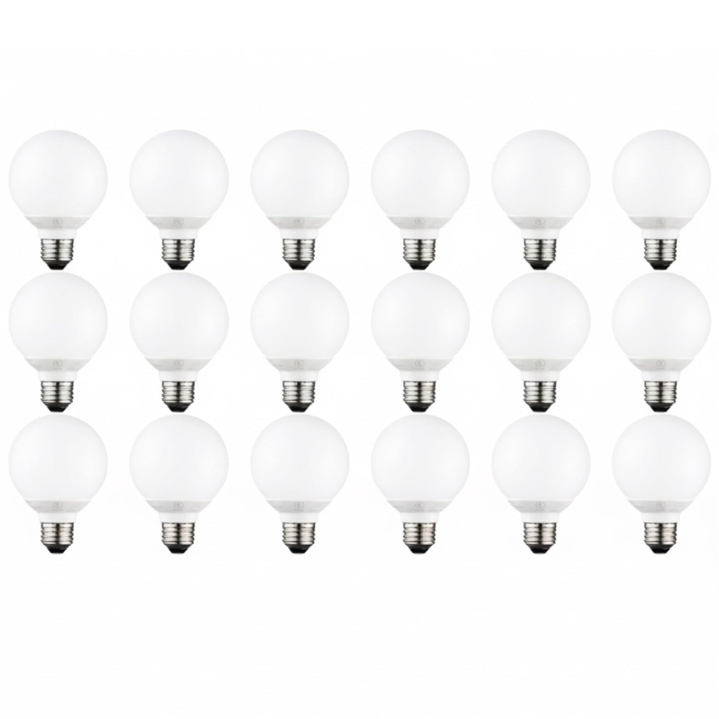18 Pack Vanity Globe Light Bulbs G25 LED for Bathroom Mirror Decorative, 5W, Dimmable, E26 Round Frosted Decorative Bulb, 2700K Soft White