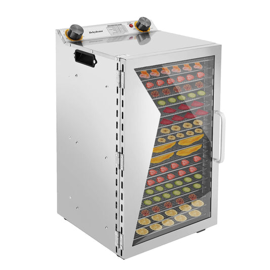 18-TRAY FOOD DEHYDRATOR STAINLESS STEEL MEAT FRUIT VEGETABLE JERKY DRYER MACHINE SUITABLE FOR ROASTING ALL KINDS OF DRIED FRUITS, TEA, GRAINS,ETC.