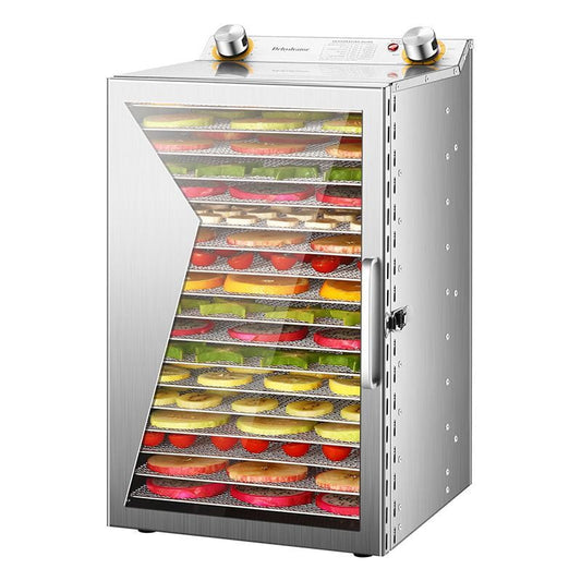 18 Trays Food Dehydrator Machine 304 Stainless Steel Commercial Fruit Vegetables