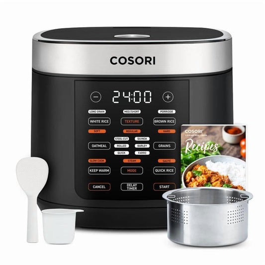 18-in-1 Rice Cooker, Olla Arrocera Eléctrica 5-Qt: Slow Cook, Steam, 24H Warm, Fuzzy Logic, Nonstick Pot & 50 Recipes  Kitchen Appliances
