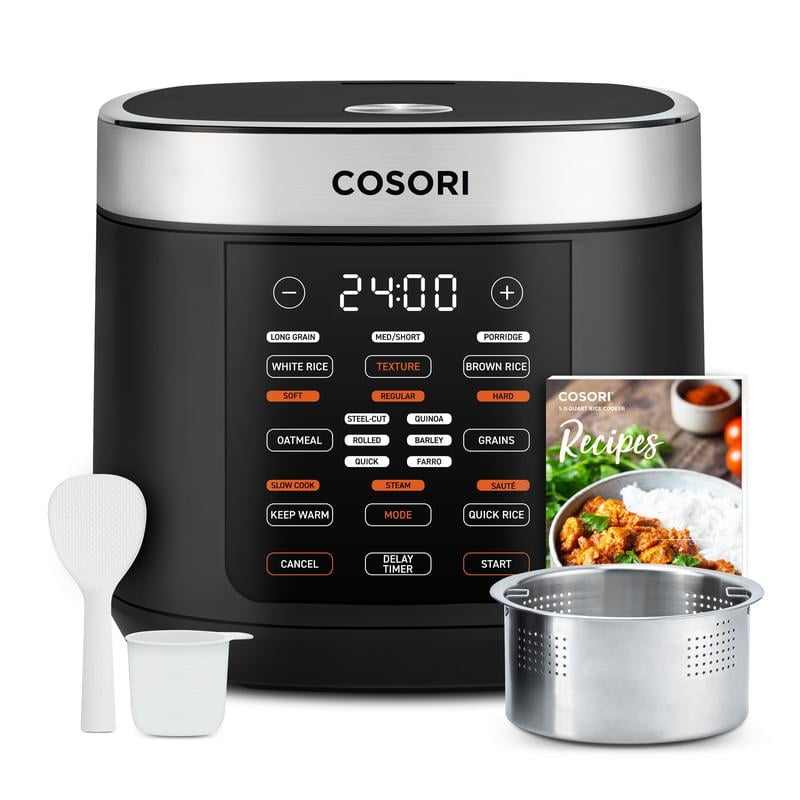 [Live] COSORI 18-in-1 Multi Rice Cooker 5-Quart: Rice, Slow Cooker, Steamer, 24H Warmer, Fuzzy Logic,Nonstick,50 Recipes,Kitchen Appliances Electric