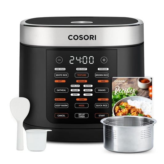 [Live] COSORI 18-in-1 Multi Rice Cooker 5-Quart: Rice, Slow Cooker, Steamer, 24H Warmer, Fuzzy Logic,Nonstick,50 Recipes,Kitchen Appliances Electric
