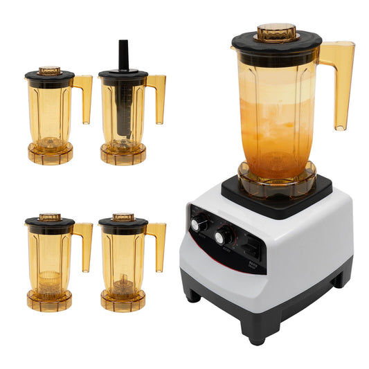 1800W 110V Tea Brewing Machine,30,000r/min Copper Motor Bubble Tea Machine 1200ml Multifuction Food Blender Adjustable Speed W/ 4 Different Cups for Smoothies, Shakes, Pureed Fruit Juices