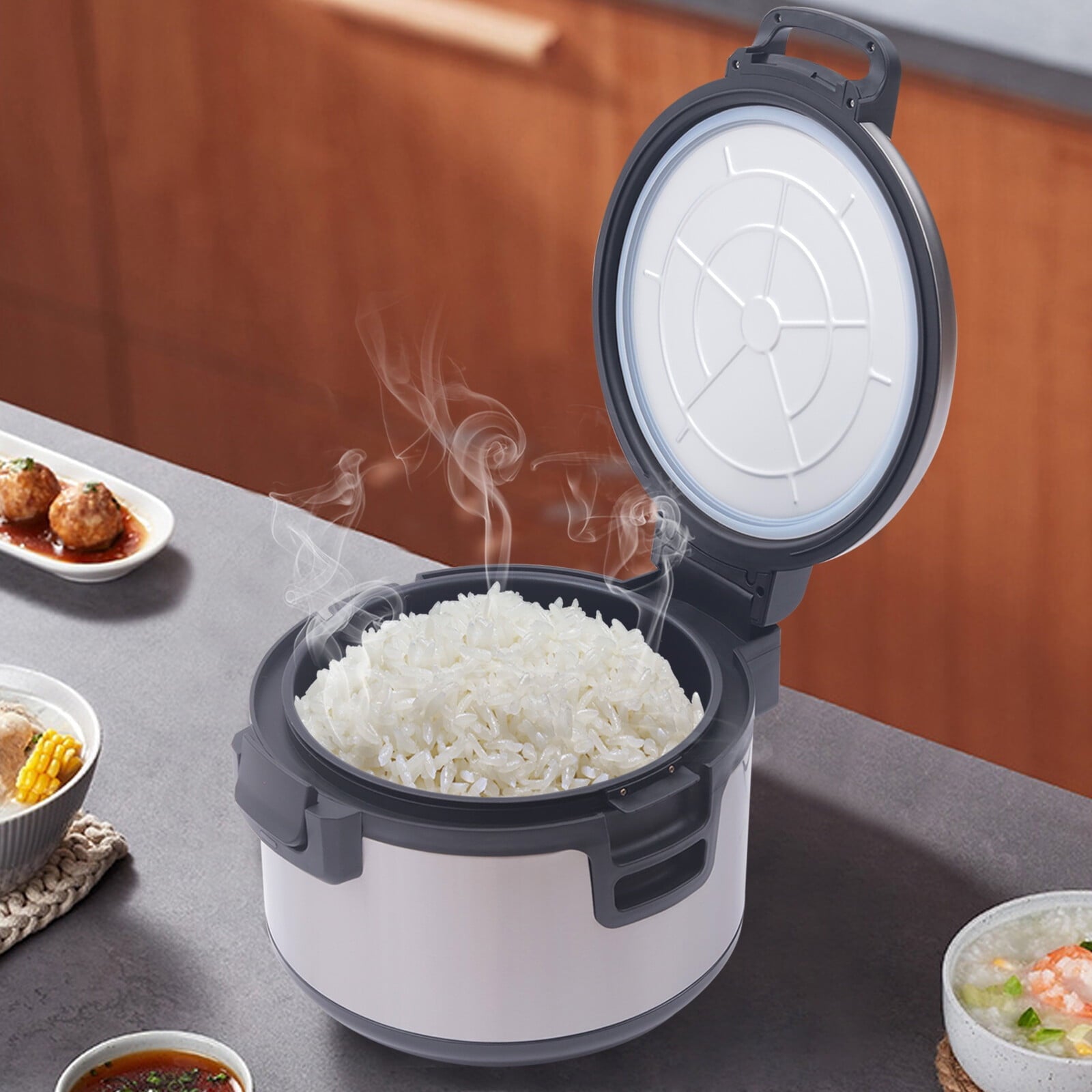 19 L Commercial Electric Sushi Rice Warmer Non-stick Inner Pot Rice Cooker for Restaurants, Snack Bar