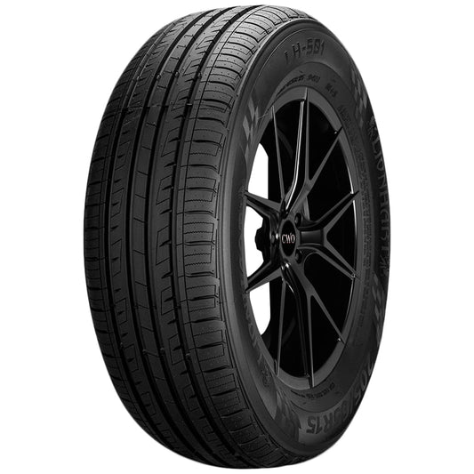 195/60R15 Lionhart LH-501 88V SL Black Wall Tire