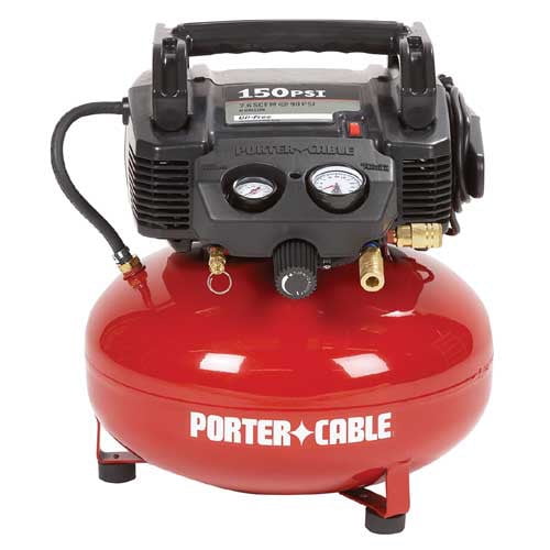 Restored Porter-Cable C2002R 0.8 HP 6 Gallon Oil-Free Pancake Air Compressor (Refurbished)