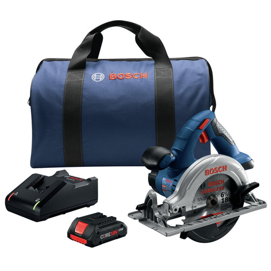 Restored Bosch CCS180-B15-RT 18V Lithium-Ion 6-1/2 in. Cordless Circular Saw Kit (4 Ah) (Refurbished)