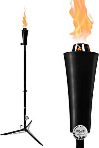 1lb Outdoor Propane Gas Tiki Style Torch - Easily Transform Your Place Into an Elegant Paradise with this Portable 71 inch Long Burning Torch Lighting That Will Compliment any Yard, Pathway, Backyard