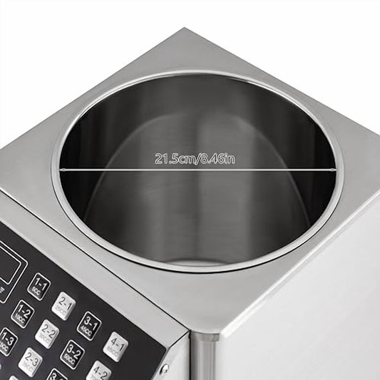 2.11Gallon Stainless Steel Quantitative Fructose Machine, 110V 280W Automatic Milk Bubble Tea Sugar Syrup Fructose Dispenser with 16 Grid Buttons