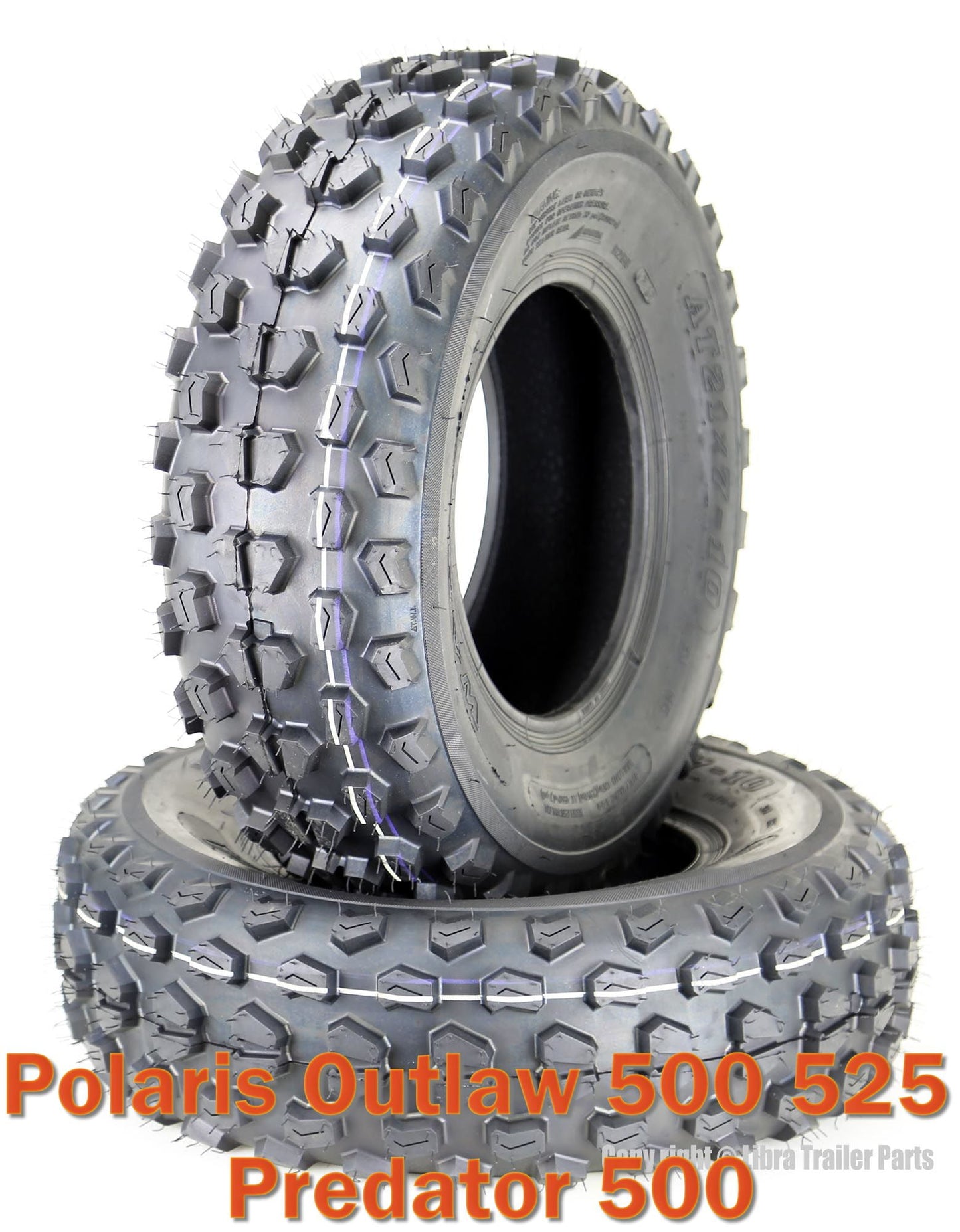 (2) 21x7-10 21x7x10 Polaris Outlaw 500 525 Predator 500 ATV Front Tire Set 6PR