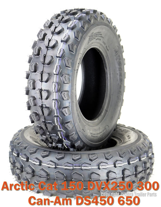 (2) 21x7-10 Arctic Cat 150 DVX250 300 Can-Am DS450 650 ATV Front Tire Set 6PR