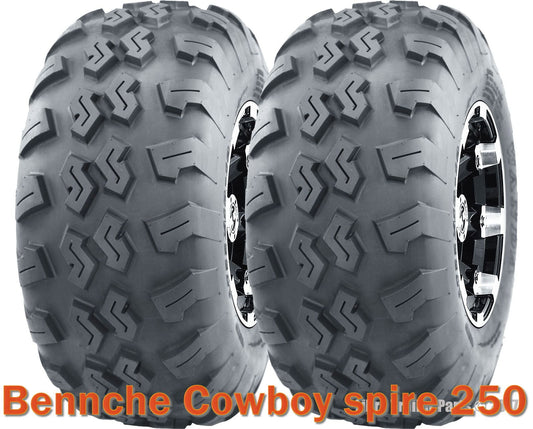 (2) 22x7-10 22x7x10 ATV front tires set Bennche Cowboy spire 250