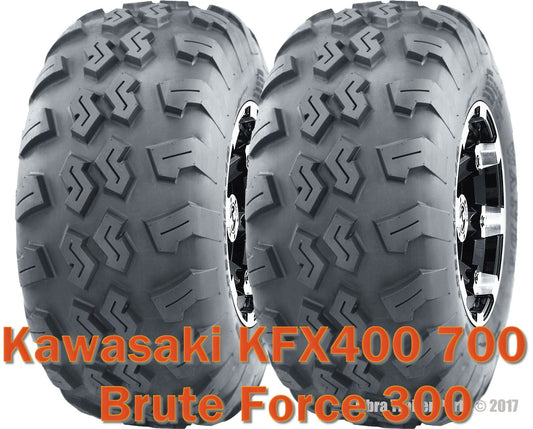 (2) 22x7-10 22x7x10 ATV front tires set Kawasaki KFX400 700 Brute Force 300