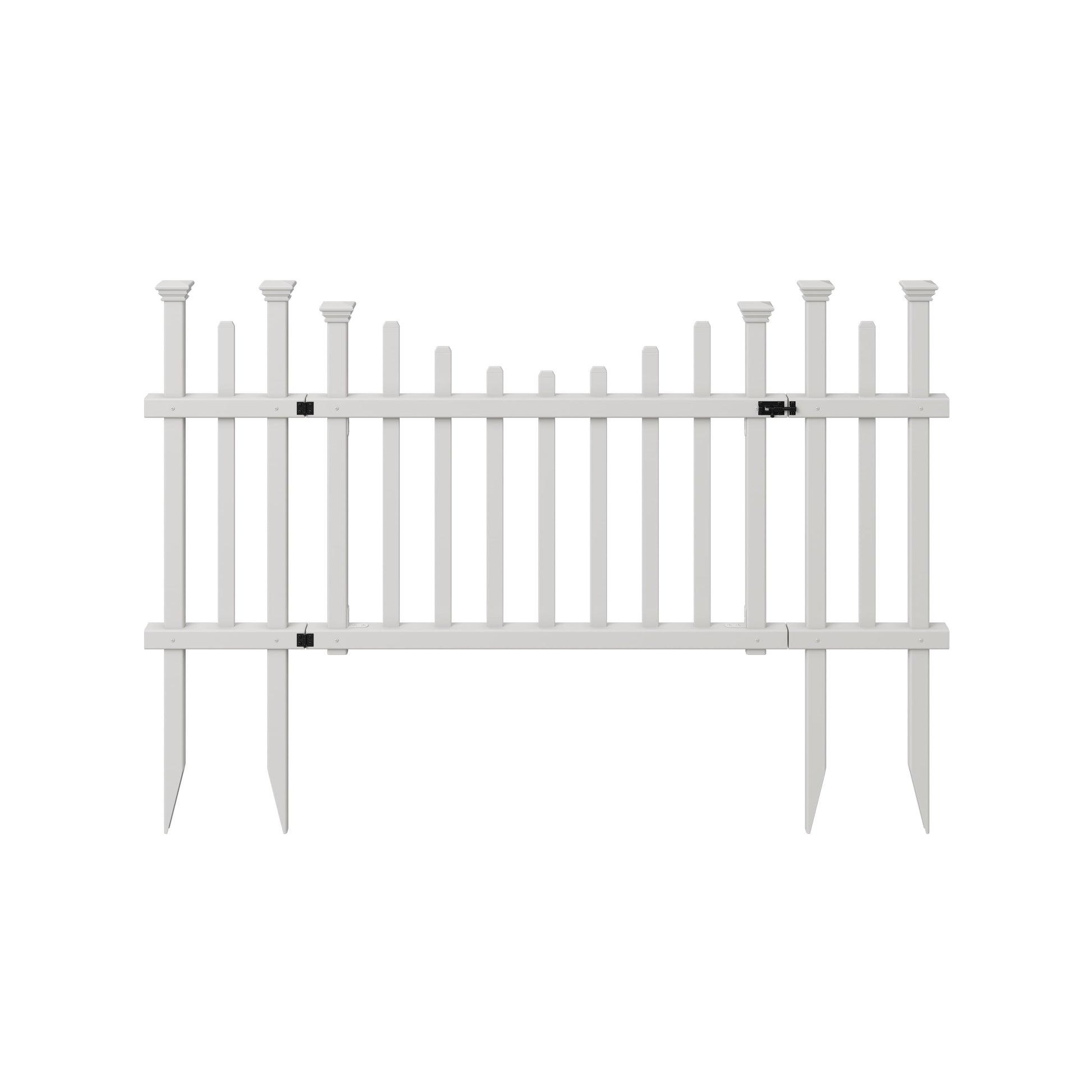 Zippity Outdoor Products Washington Vinyl No-Dig Gate Kit w/ Fence Wings (30in H x 60 1/2in W)