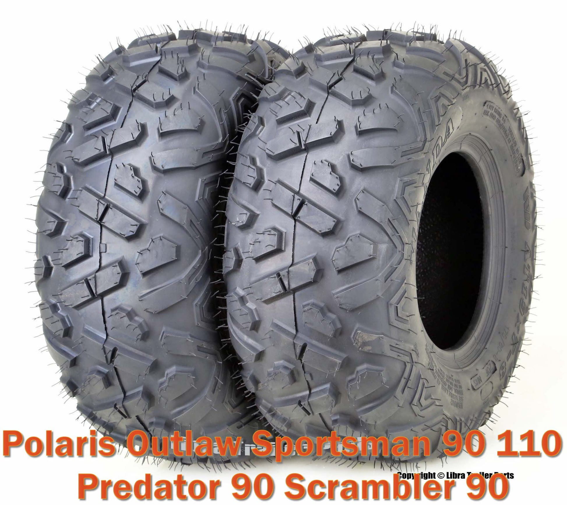 2 ATV tires 19x7-8 Polaris Outlaw Predator Sportsman Scrambler 90 110 front P350