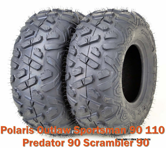 2 ATV tires 19x7-8 Polaris Outlaw Predator Sportsman Scrambler 90 110 front P350