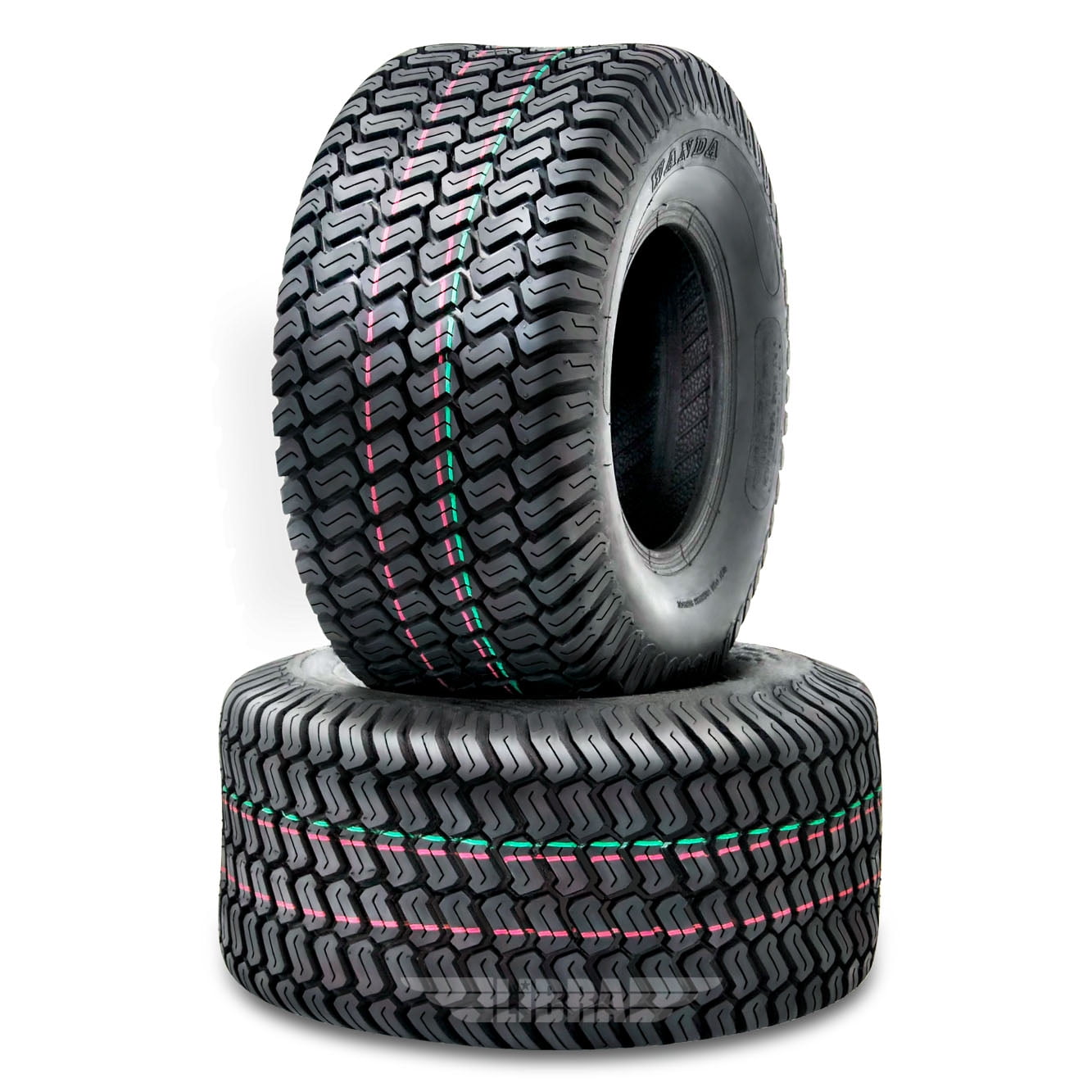 2 New WANDA 18x9.50-8 Lawn Mower Utility/ Golf Cart Turf Tires P332 -13032