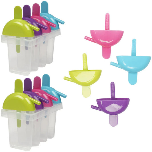 2 Pack Ice Pop Popsicle Mold Maker Frozen Dessert Treats Refreshing Pops Diy New