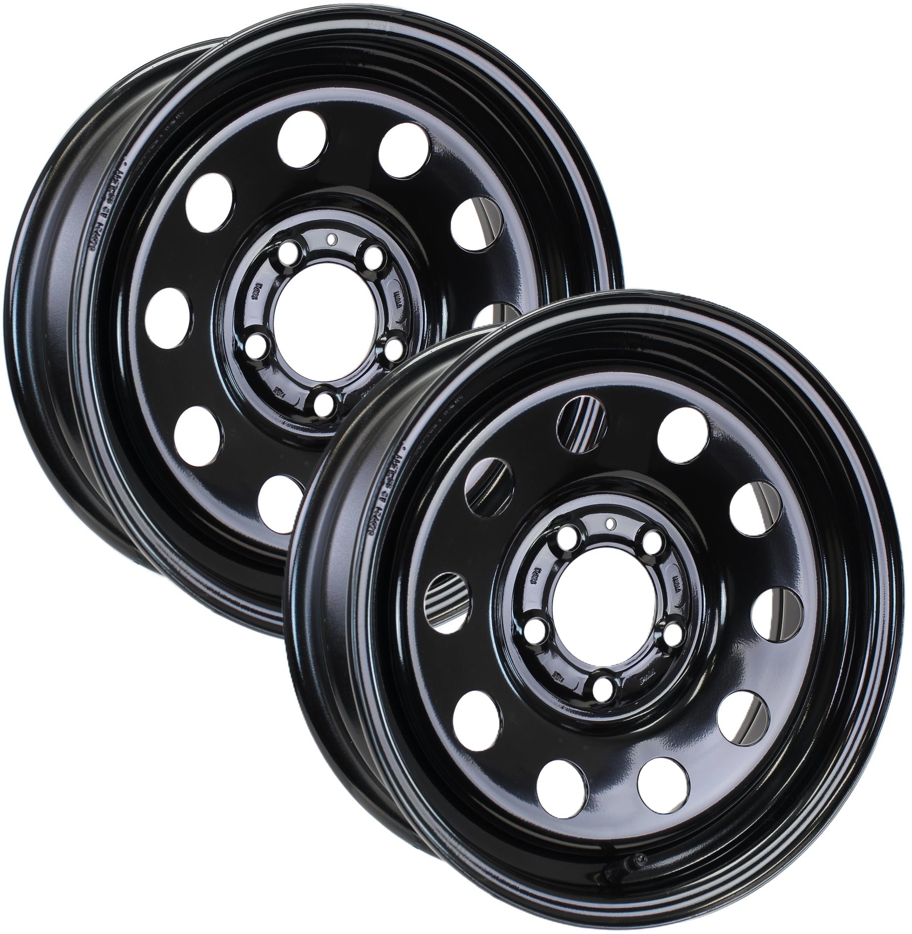 2-Pack eCustomrim Steel Trailer Wheel Rim Black Modular 15x5 5 Hole On 4.5 in.