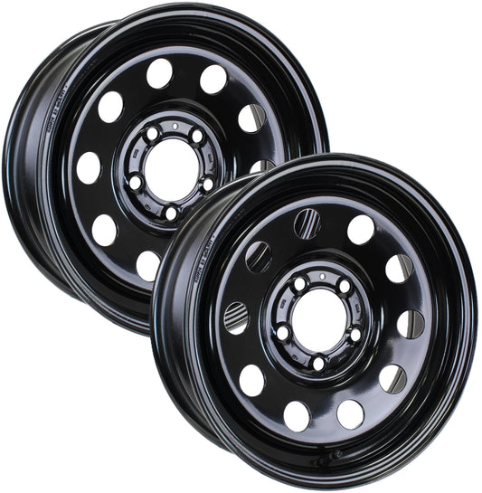2-Pack eCustomrim Steel Trailer Wheel Rim Black Modular 15x5 5 Hole On 4.5 in.