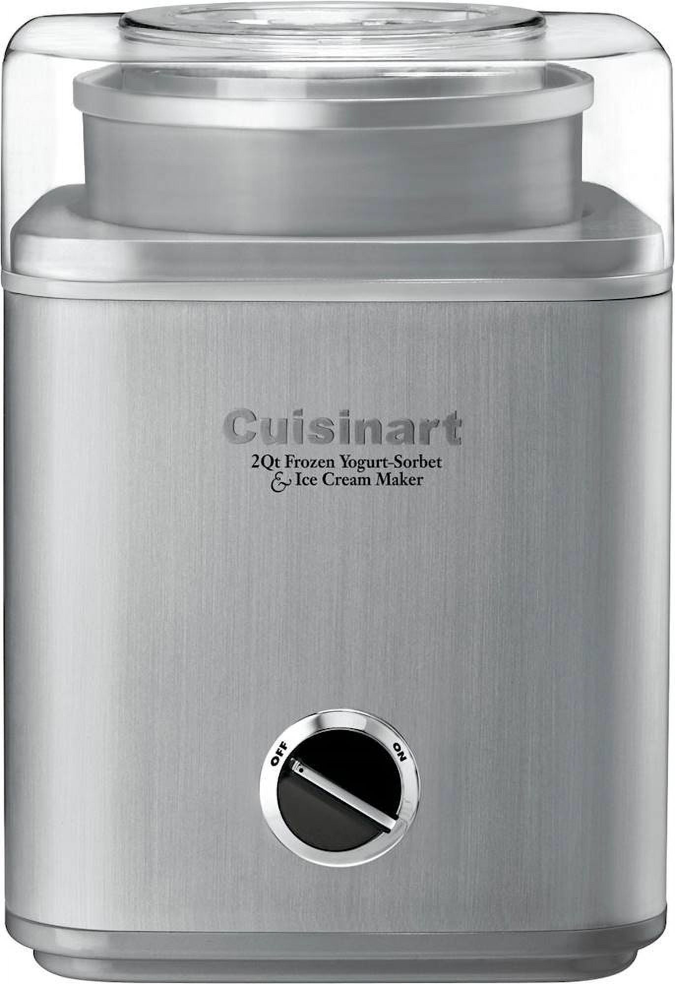 2-Quart Ice Cream and Sorbet Maker - Brushed Metal