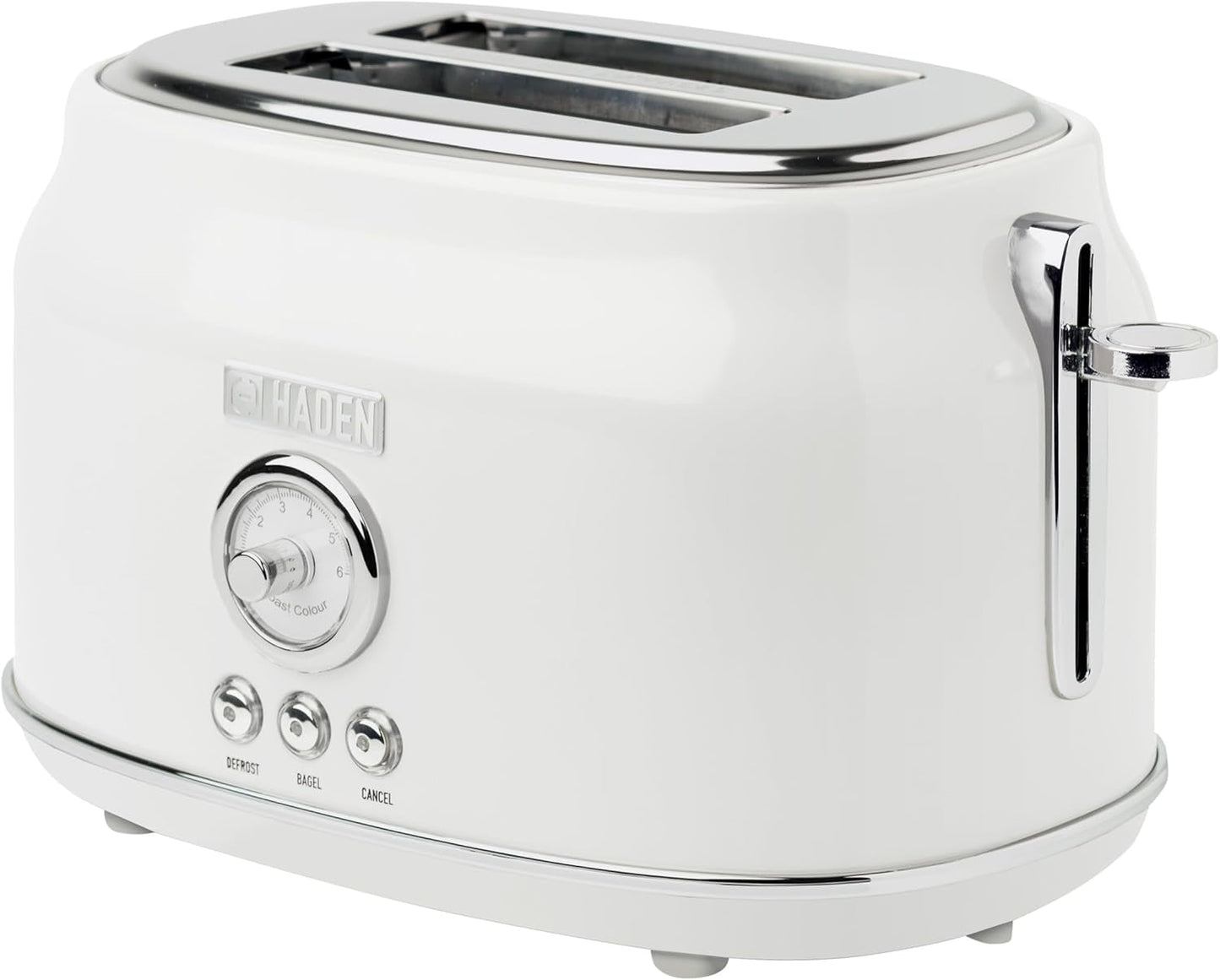 2 Slice Extra Wide Slot Toaster with Cool Touch Exterior, Removable Crumb Tray, and 6 Variable Browning Control, Ivory