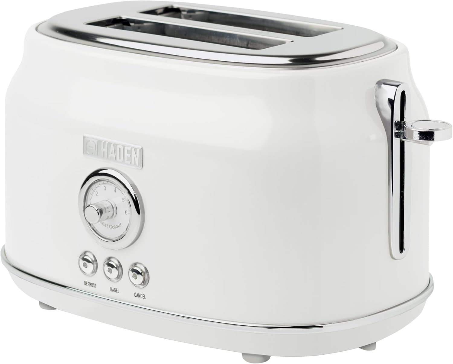 2 Slice Extra Wide Slot Toaster with Cool Touch Exterior, Removable Crumb Tray, and 6 Variable Browning Control, Ivory