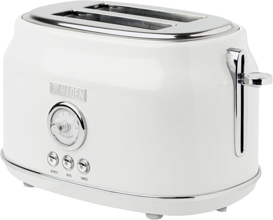 2 Slice Extra Wide Slot Toaster with Cool Touch Exterior, Removable Crumb Tray, and 6 Variable Browning Control, Ivory
