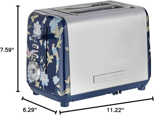 2 Slice Stainless Steel Toaster with Bagel Mode, Adjustable Heat & Warming
