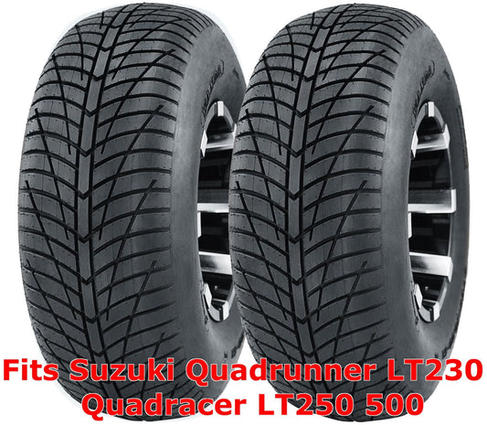 (2) Suzuki Quadrunner LT230 Quadracer LT250 500 front 21x7-10 Hi-speed ATV tires