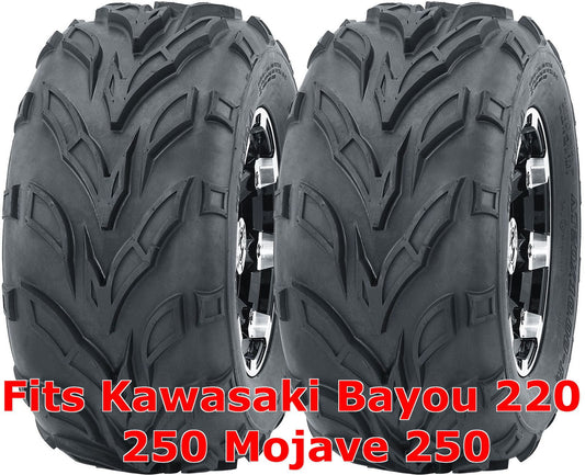 2 WANDA ATV Rear Tire Set 22x10-10 Kawasaki Bayou 220 250 Mojave 250 Sport P361