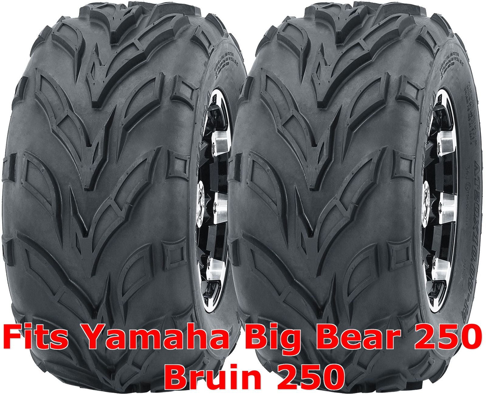 2 WANDA ATV Rear Tire Set 22x10-10 Yamaha Timberwolf 250 Beartracker Sport P361