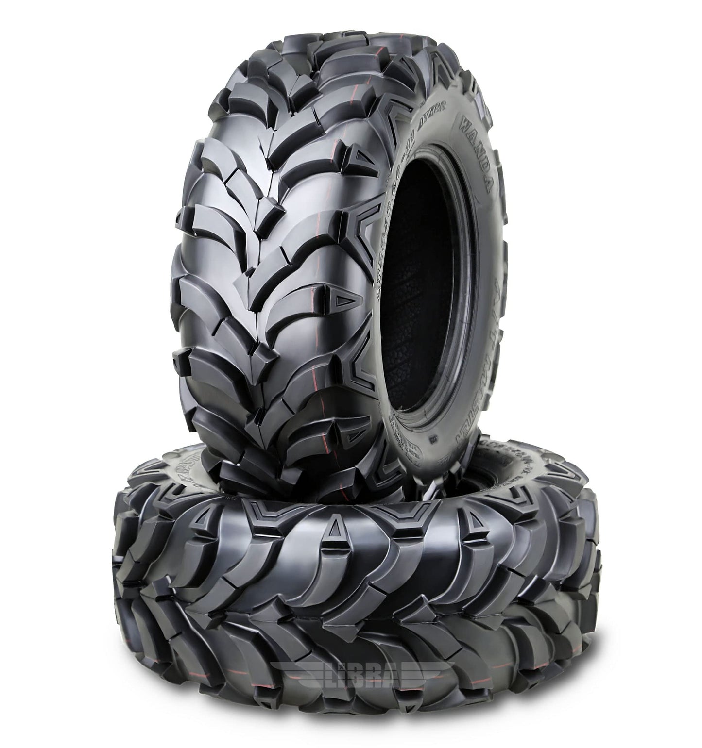 (2) WANDA Solid Mud ATV Tires 24x8x11 fit 2004 Kawasaki Bayou 300 Front