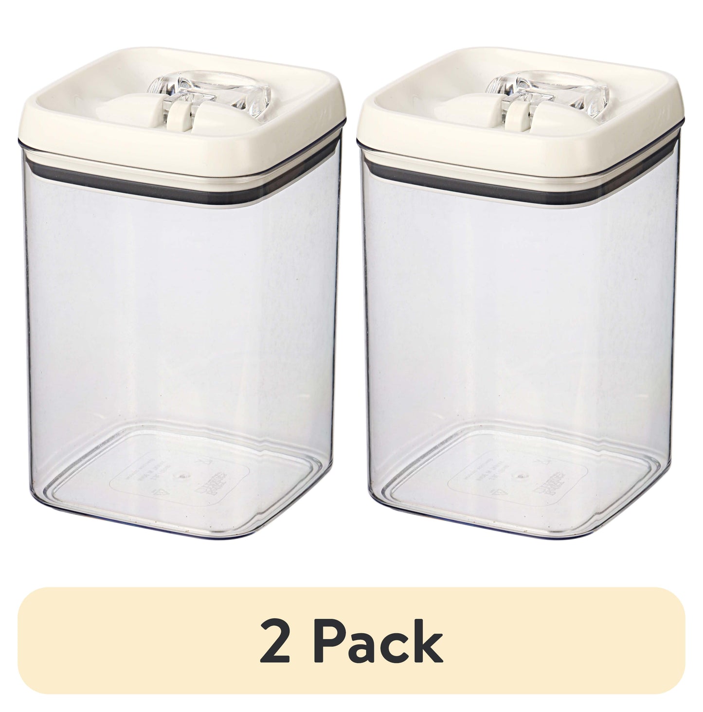 (2 pack) Better Homes & Gardens 13.8 Cup Flip-Tite Square Food Storage Container, BPA-Free